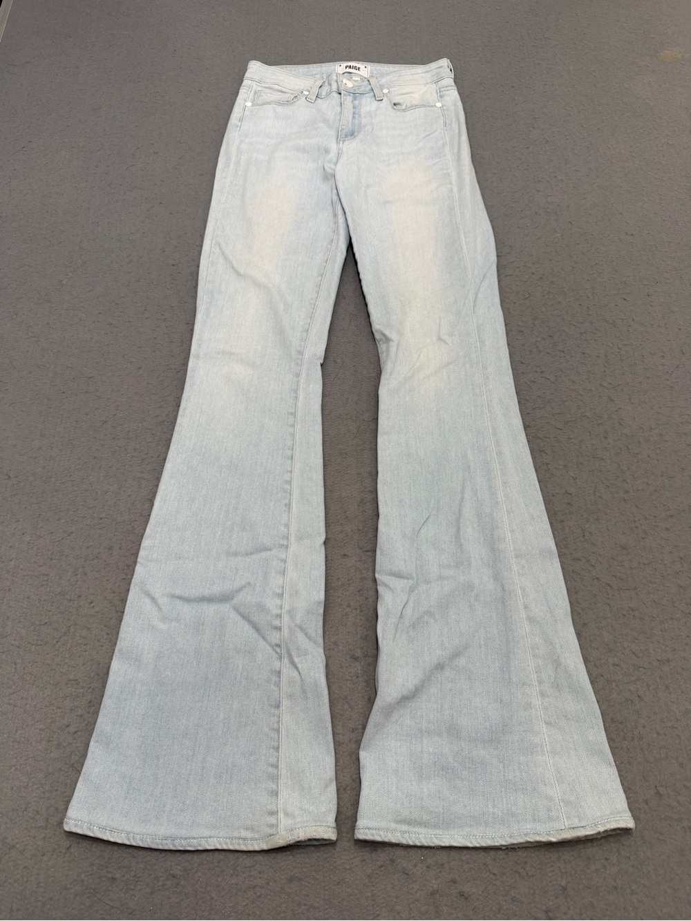 Women’s PAIGE Light Wash High Rise Flare Jeans Size 24